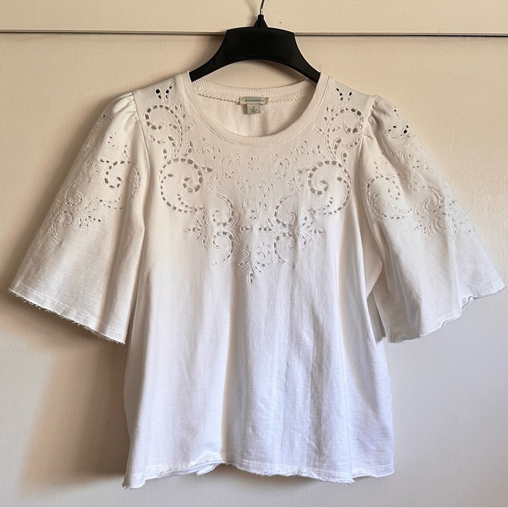 SUNDANCE Eyelet Women's Top 💯 Cotton
